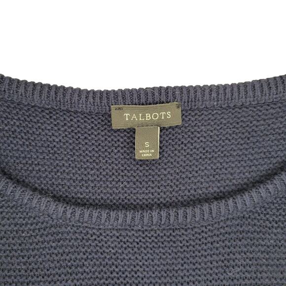 Talbots Womens Blue Long Sleeve Knit Sweater Tunic with Zipper Size S - Picture 4 of 6